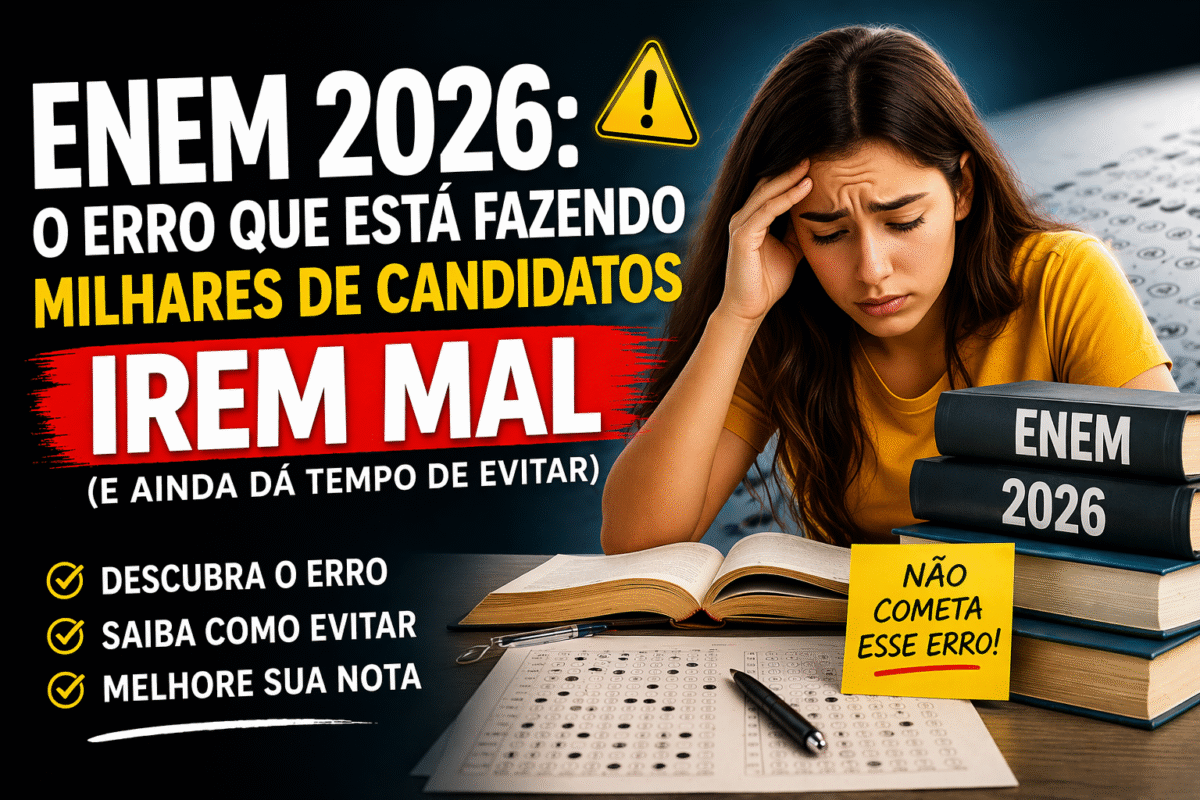 ENEM 2026: o erro que está fazendo milhares de candidatos irem mal (e ainda dá tempo de evitar)